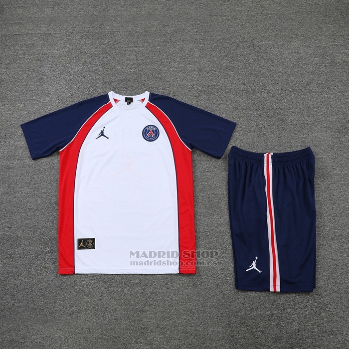 Chandal del Paris Saint-Germain Jordan Manga Corta 2022-2023 Blanco - Pantalon Corto